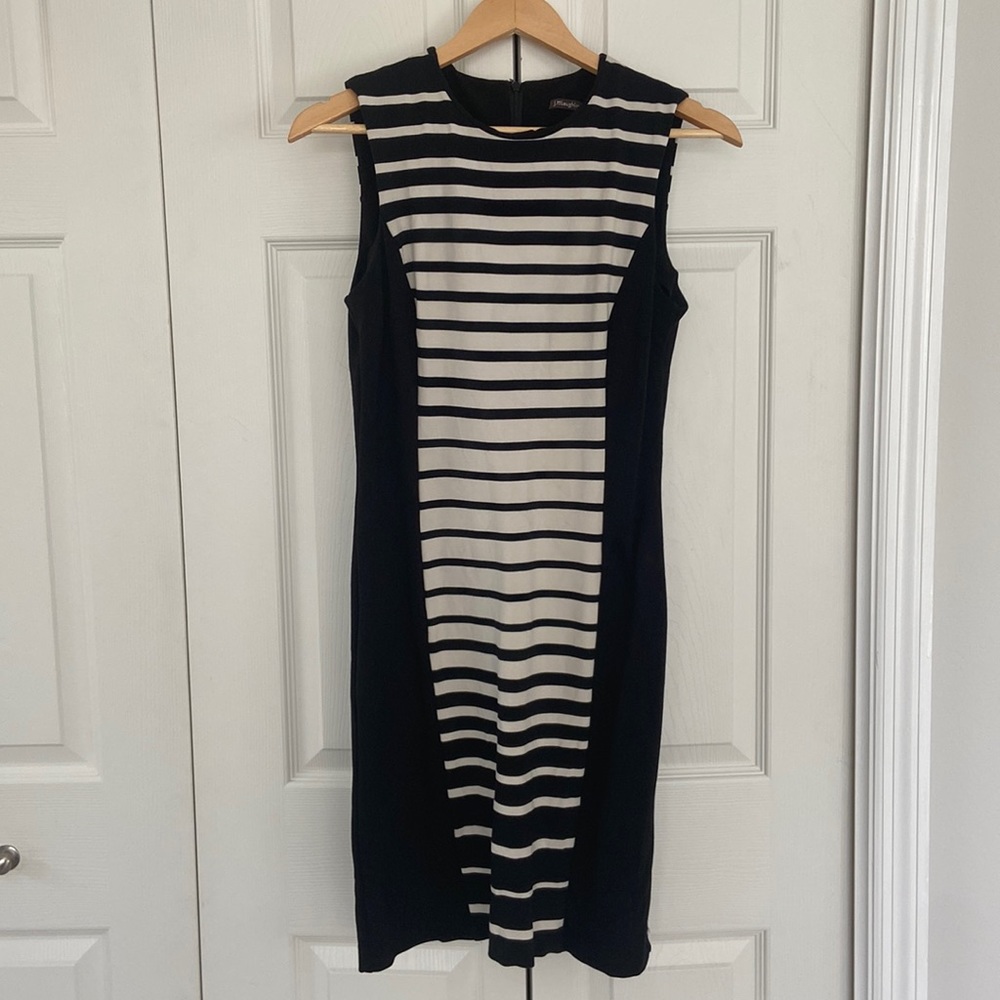 Black and White striped sheath dress by J. McLaughlin